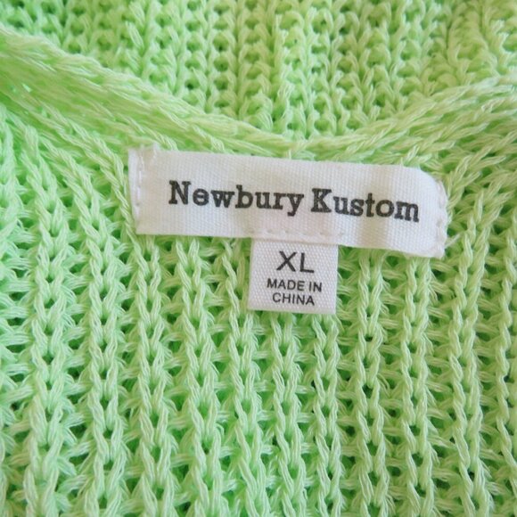NEWBURY KUSTOM Lime Green Knit Cami Sleeveless Top Festival Summer - Size XL - Picture 11 of 12